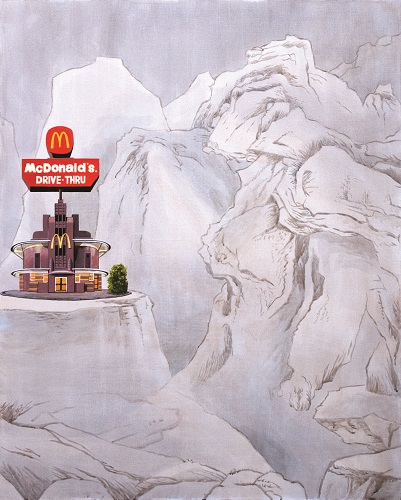 The Jack,McDonalds drive-in,2015,acrylic on canvas,100X 80.3cm